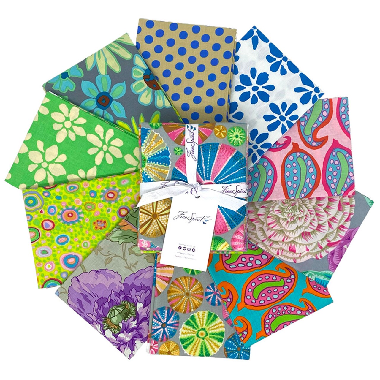 Kaffe Fassett Fat Quarter Bundle in 2024 Light by Kaffe Fassett Collective for Free Spirit (FB4FQGP.AUG24LIGHT)